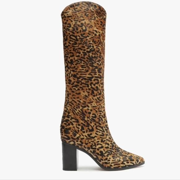 🤎🔹️Schutz 🔹️Leopard Animal Print Maryan BlockKnee-High Boots